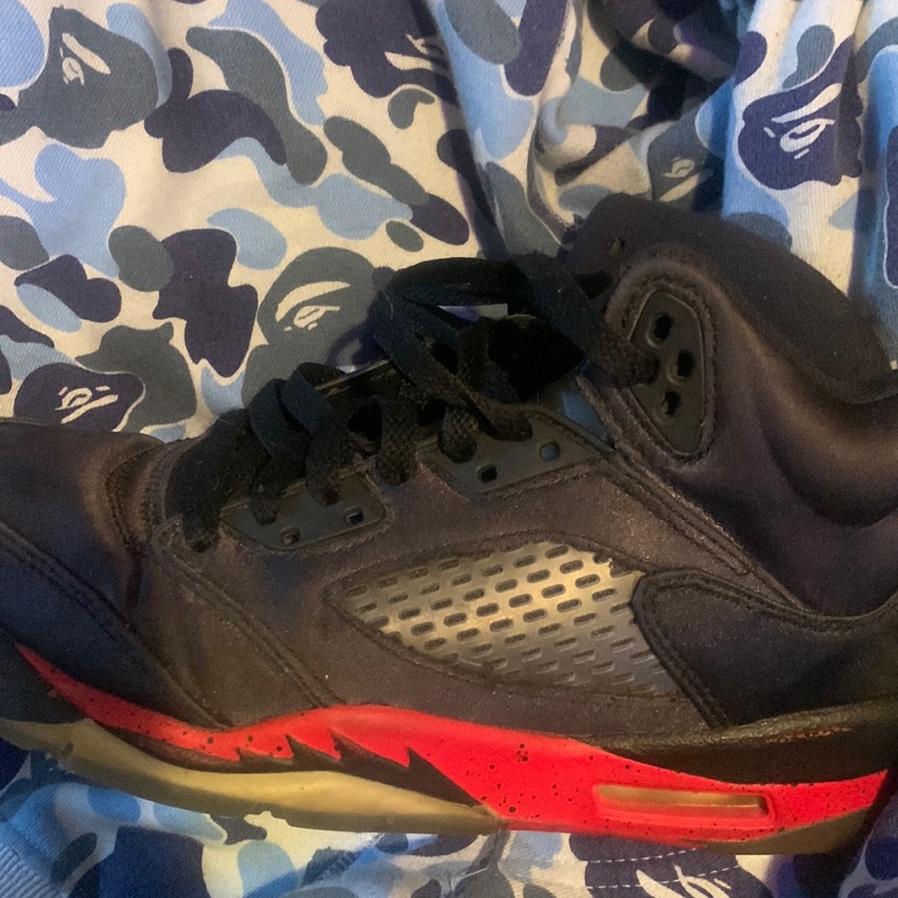 Used Authentic Satin Bred Jordan 5’s